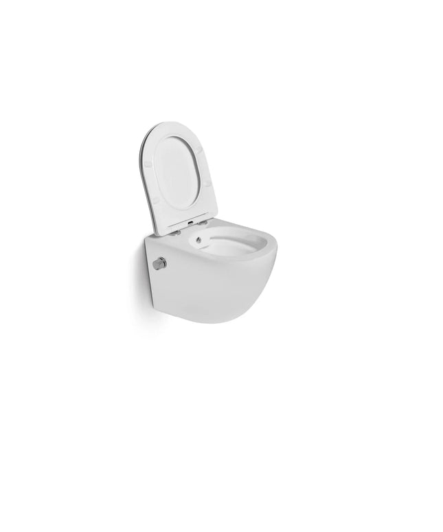 DutchLine - Wandcloset - Glans Wit - Luccio Rimless Ondiep - Met Bidetkraan-functie