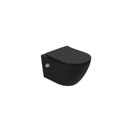 DutchLine - Wandcloset - Mat Zwart - Luccio Rimless - Met bidet-functie