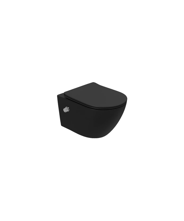 DutchLine - Wandcloset - Mat Zwart - Luccio Rimless - Met bidet-functie
