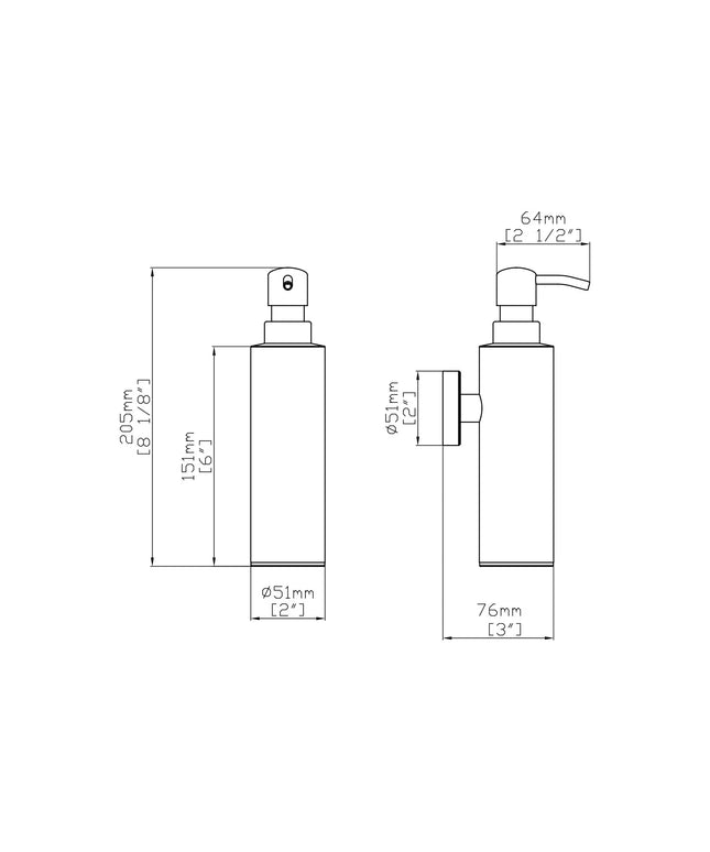 DutchLine - Zeepdispenser – Mat zwart
