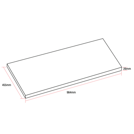ALONI Wastafelblad MDF – 96 cm – Licht Hout Eiken