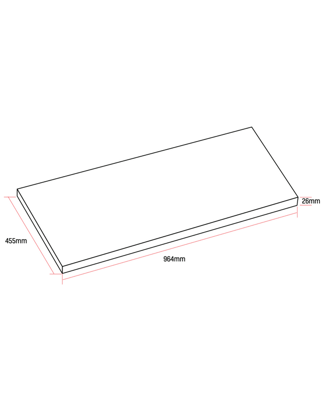 ALONI Wastafelblad MDF – 96 cm – Licht Hout Eiken