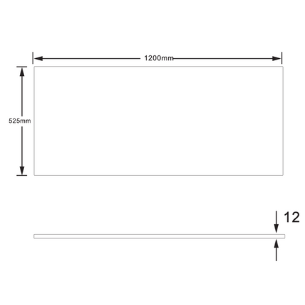 ALONI Wonda Wastafelblad – 120 cm – Kunstmarmer – Mat Wit