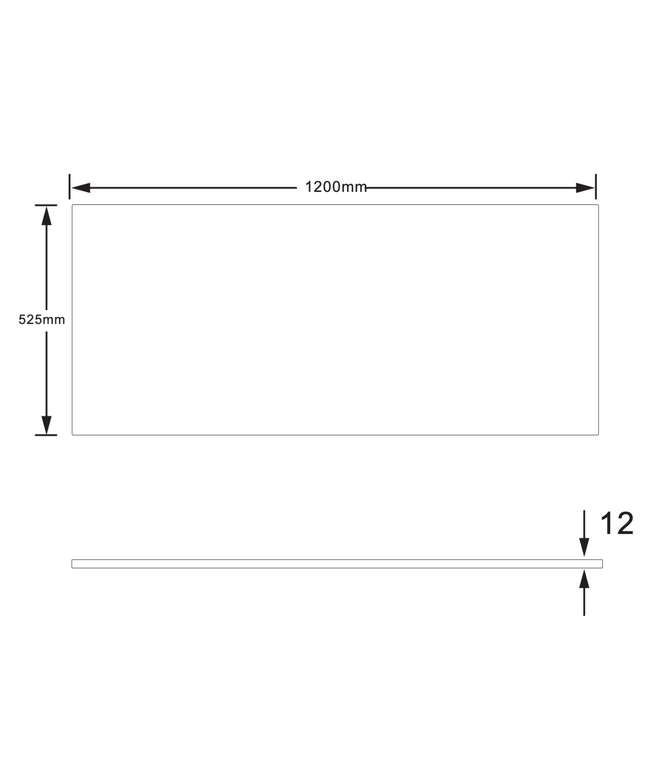 ALONI Wonda Wastafelblad – 120 cm – Kunstmarmer – Mat Wit