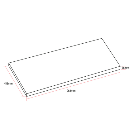 ALONI Wastafelblad MDF – 96 cm – Mat Wit
