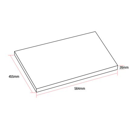 ALONI Wastafelblad MDF – 56 cm – Licht Hout Eiken