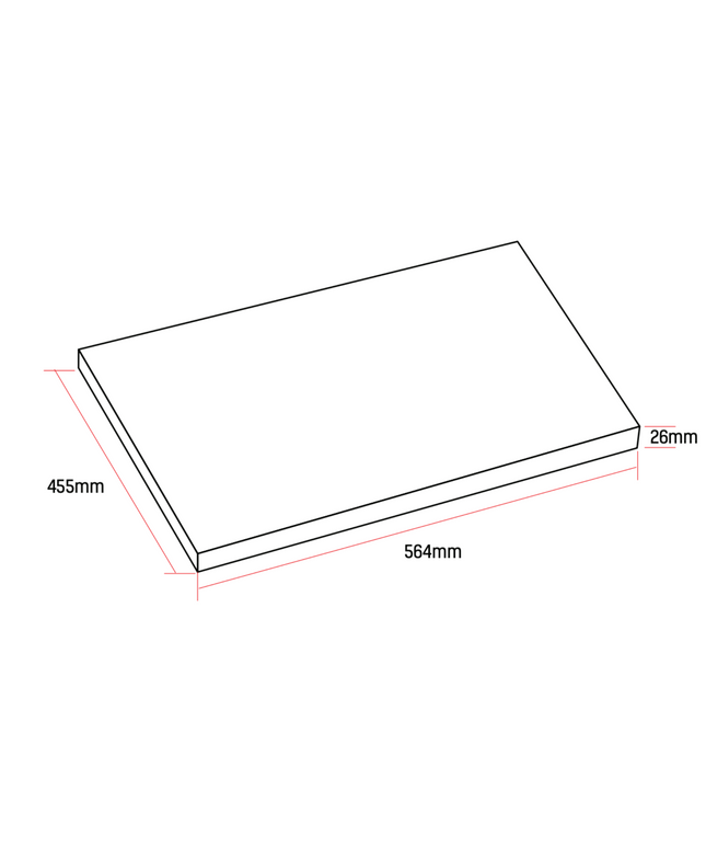 ALONI Wastafelblad MDF – 56 cm – Mat Zwart