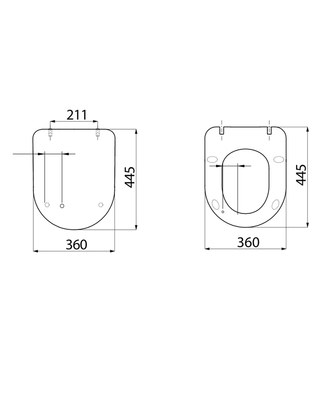 Creavit Flat wc-zitting – wit (duroplast, softclose & quick release)