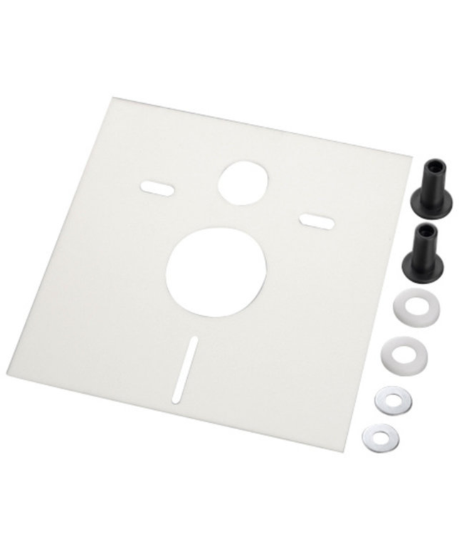 Aloni geluidsisolatieset voor hangtoilet en bidet – universeel – 390x426x4 mm – wit