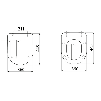 Creavit wc-zitting Duroplast – softclose & quick release – inox scharnieren – mat zwart