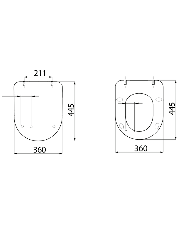 Creavit wc-zitting Duroplast – softclose & quick release – inox scharnieren – mat zwart