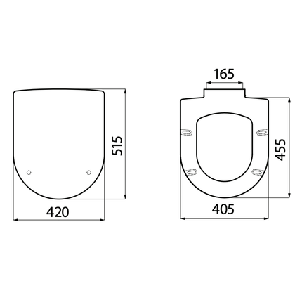 Creavit Flat Grande wc-zitting – softclose – inox scharnieren – wit