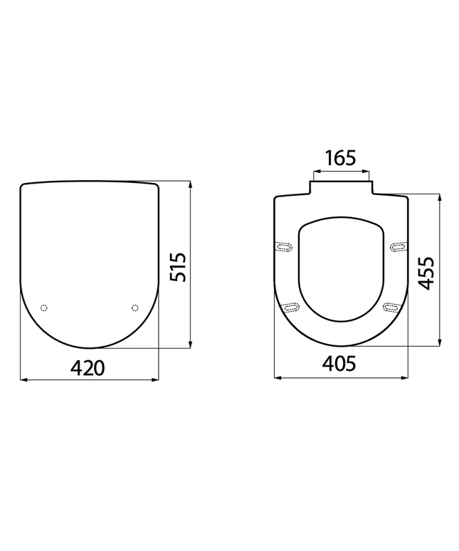 Creavit Flat Grande wc-zitting – softclose – inox scharnieren – wit