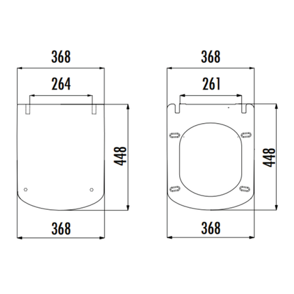 Creavit Elegant wc-zitting – softclose – Duroplast – rvs scharnieren – glanzend wit