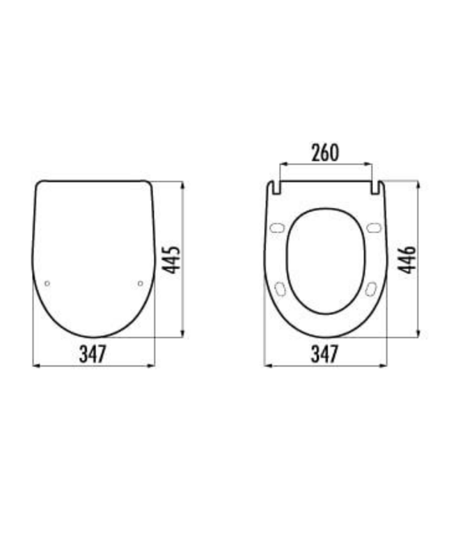Creavit Ness wc-zitting – slim design – softclose – Duroplast – rvs scharnieren – glanzend wit