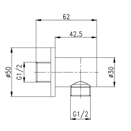 Aloni muuraansluitbocht – rond – chroom