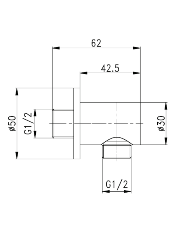 Aloni muuraansluitbocht – rond – chroom