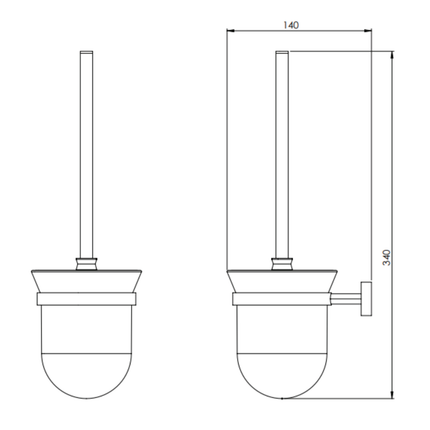 Aloni WC-borstelhouder – zwart