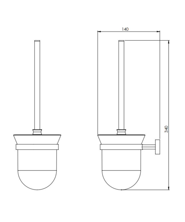 Aloni WC-borstelhouder – zwart