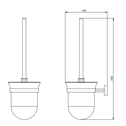 Creavit WC-borstelhouder – chroom