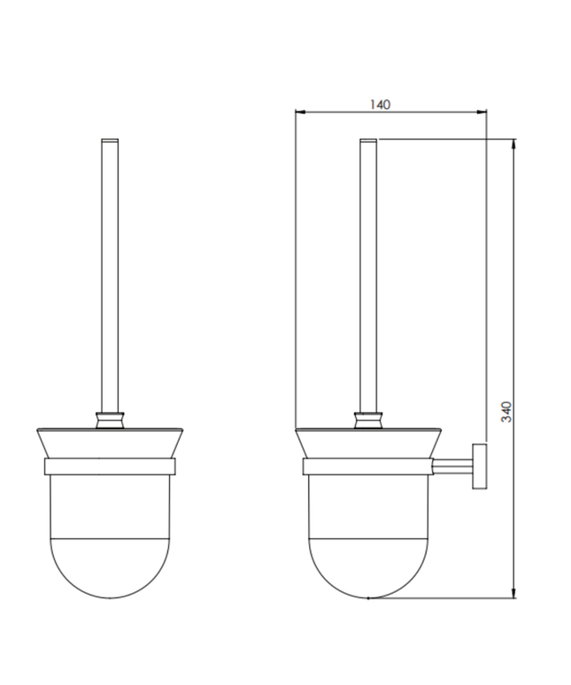 Creavit WC-borstelhouder – chroom