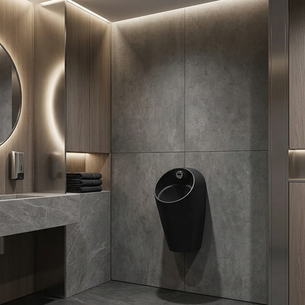 Isvea Infinity Urinoir avec capteur - Noir - Schwertz & Co