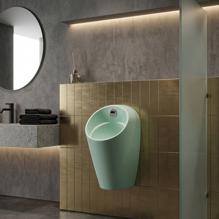 Isvea Infinity Urinoir avec Capteur - Vert Menthe - Schwertz & Co