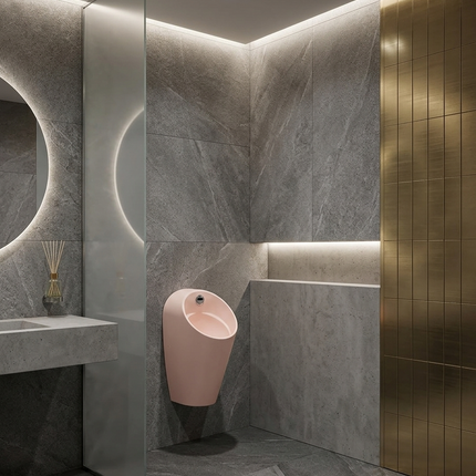 Isvea Infinity Urinoir met Sensor - Zalmroze - Schwertz & Co