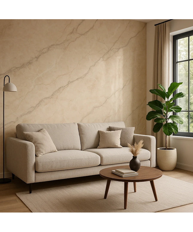 DutchLine - SPC Wandpaneel - Bolzono Beige Marmer Glans