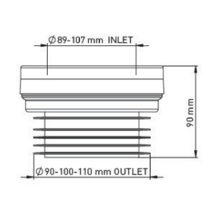 ALONI WC afvoermanchet – Recht