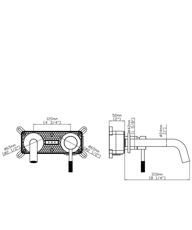 DutchLine S-Grip Wastafelkraan - afbouwdeel - Mat zwart