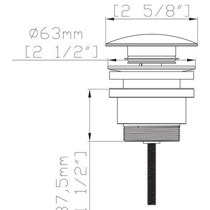 Plan de cote UNIFORMA Bonde clic-clac - 66mm - Bronze brun brossé