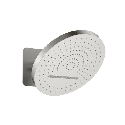 Aloni UNIFORMA ducha fija Tropical Rain XL – 32 cm – 2 posiciones de chorro – montaje en pared – con caja integrada – acero inoxidable cepillado