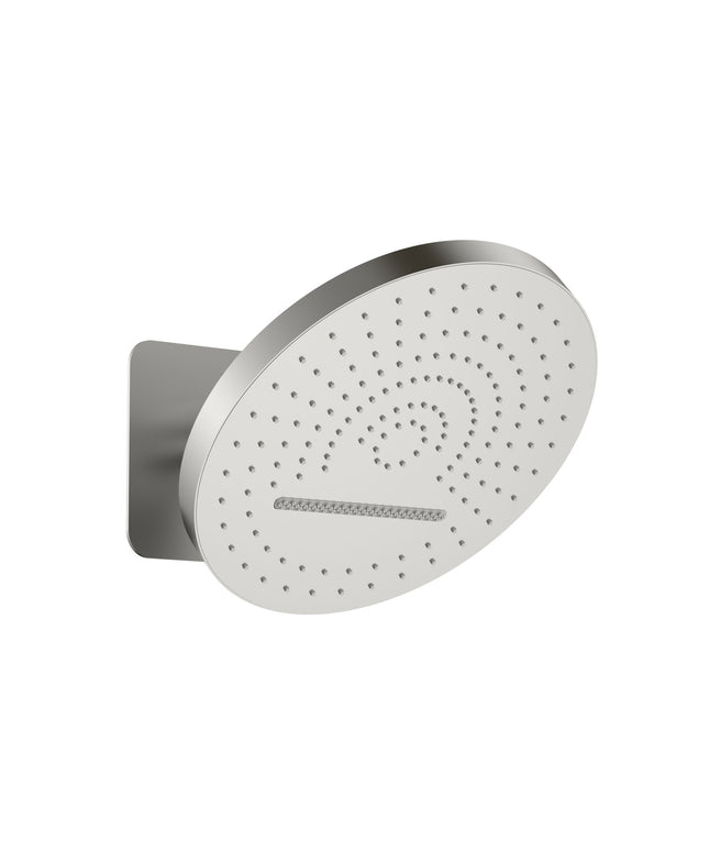 Aloni UNIFORMA ducha fija Tropical Rain XL – 32 cm – 2 posiciones de chorro – montaje en pared – con caja integrada – acero inoxidable cepillado
