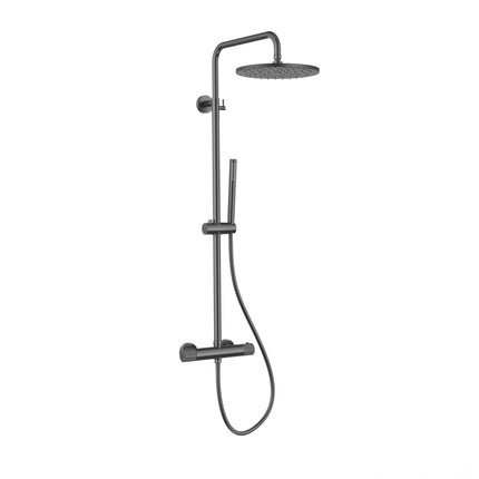 STRIA Regendoucheset Thermostatisch - Opbouw 30 cm Hoofddouche - Gunmetal