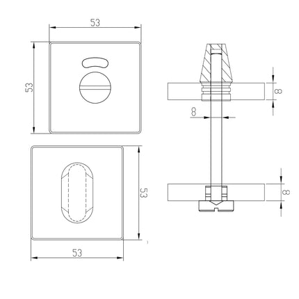 DutchLine – WC Sluiting Rond - RVS Mat Zwart