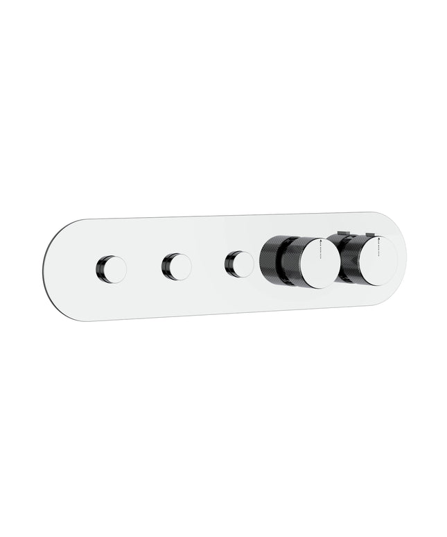 DutchLine - 3 Weg Push thermostatische Afbouwdeel