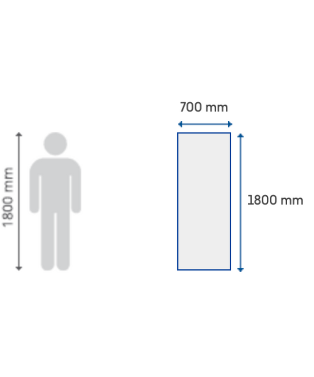 Belrad Bathroom Radiator 1800x500mm - Chrome - Middle connection - 575W